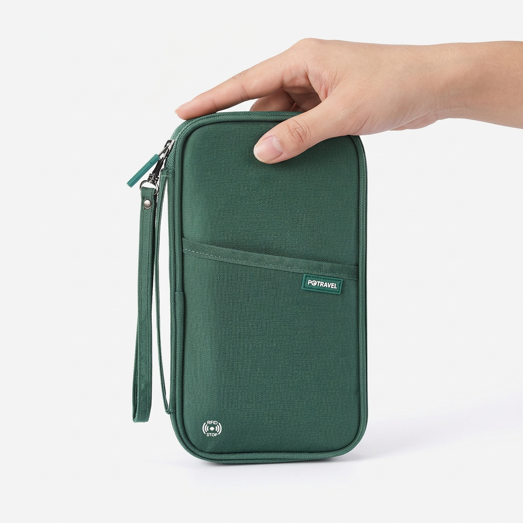 RFID Passport Holder – Secure Travel Organizer in Waterproof Polyester