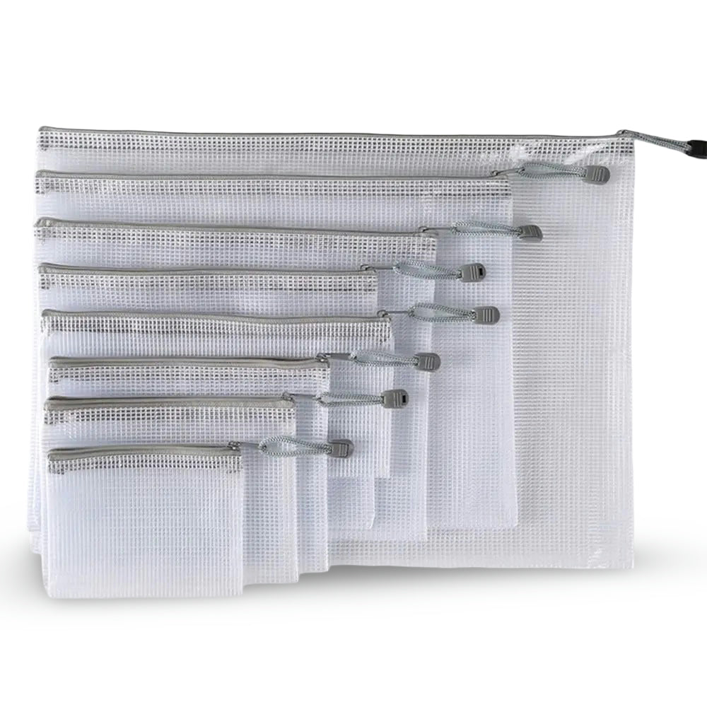 Waterproof Document Organizer Bag – Lightweight Mesh Zip Folder