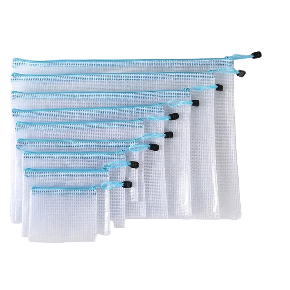 Waterproof Document Organizer Bag – Lightweight Mesh Zip Folder