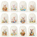 Easter Candy Gift Bags – Reusable Bunny Linen Treat Pouches