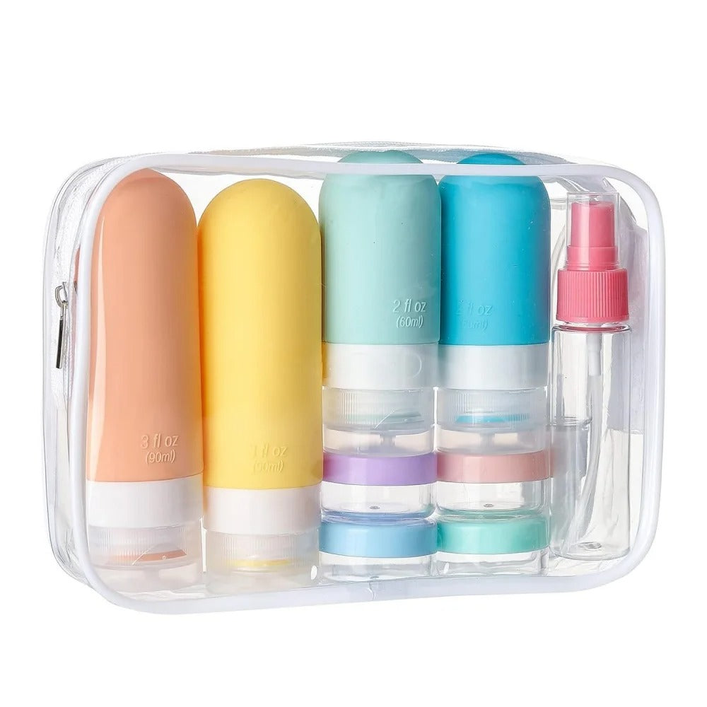 16-Pack Travel Bottles – Leak-Proof Silicone for Toiletries