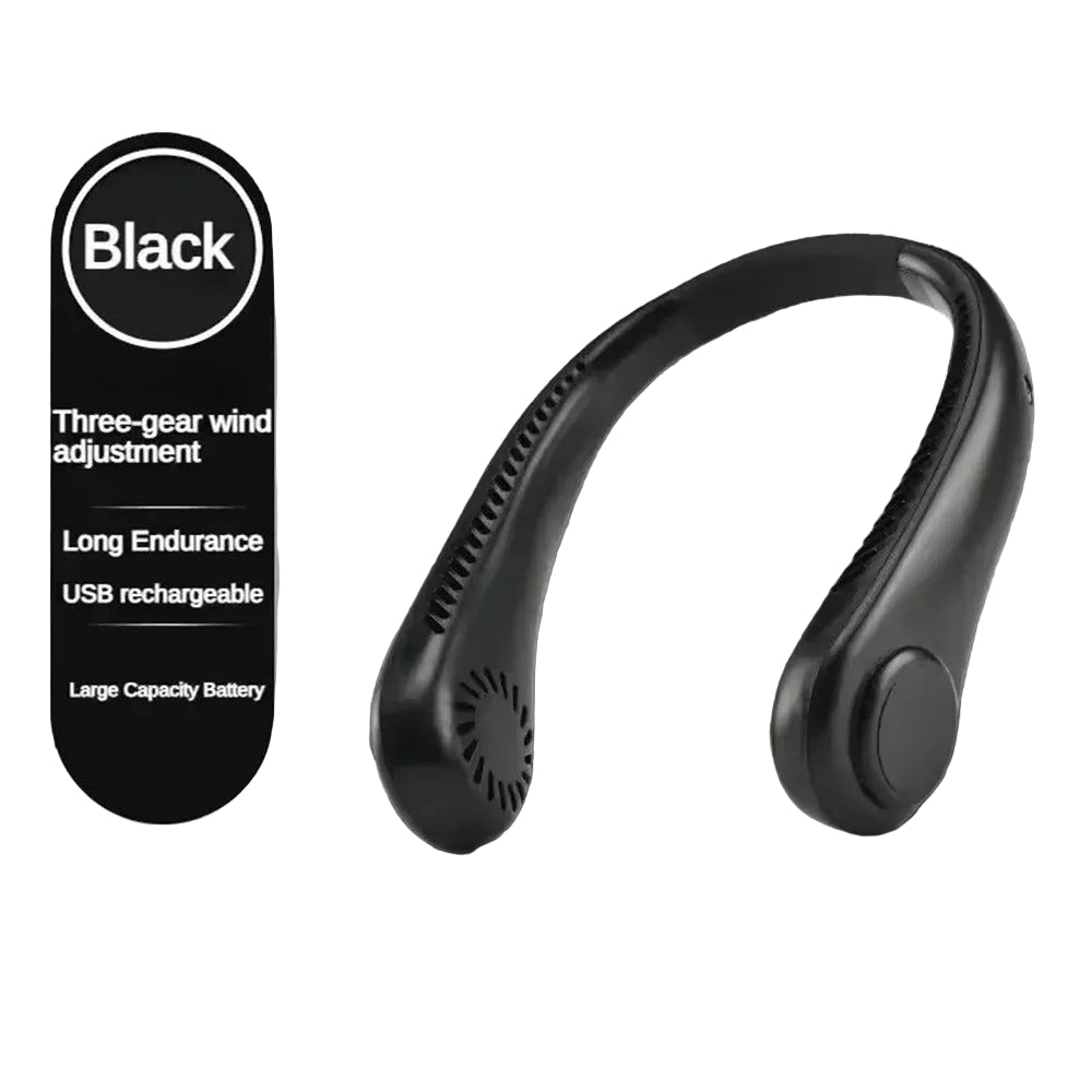 Mini Neck Fan – Portable Cooling 1200mAh Rechargeable Bladeless