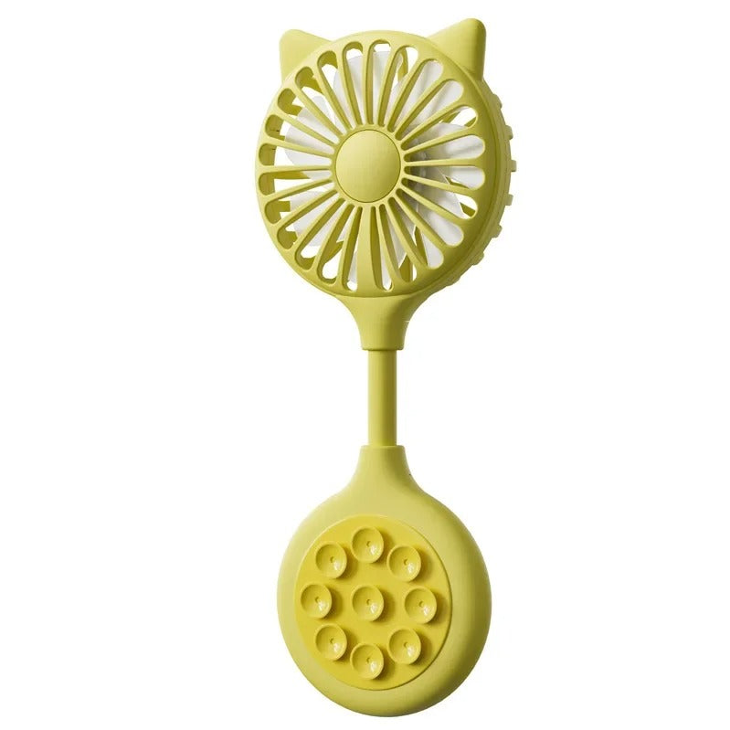Cat Ear Suction Cup Fan – Portable Cooling Mini USB Plastic