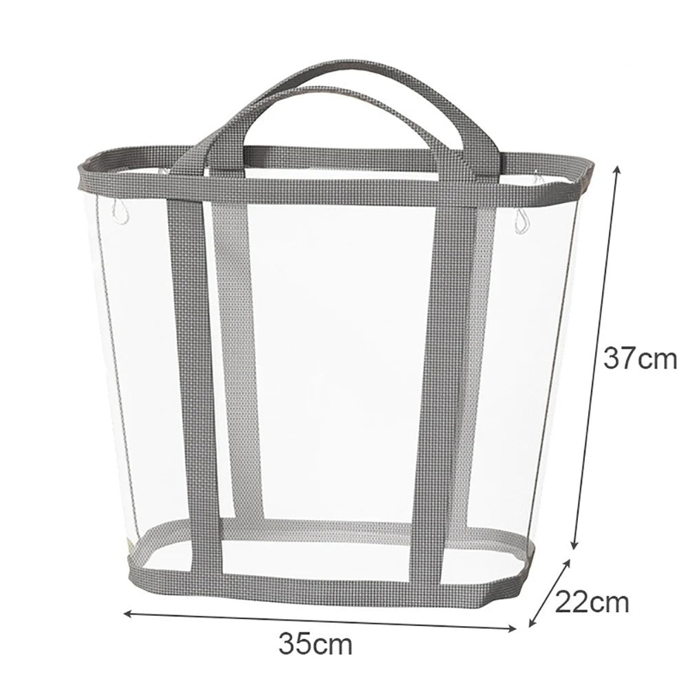 Laundry Basket – Portable Storage Large Capacity Nylon Mesh