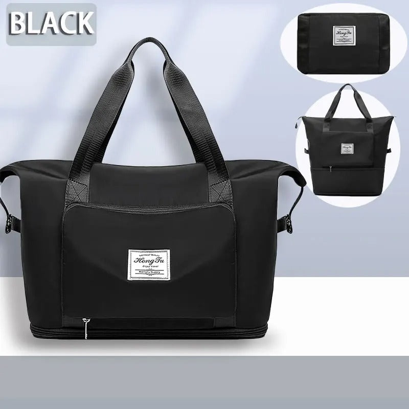 Foldable Travel Bag – Large Capacity Waterproof Nylon Tote