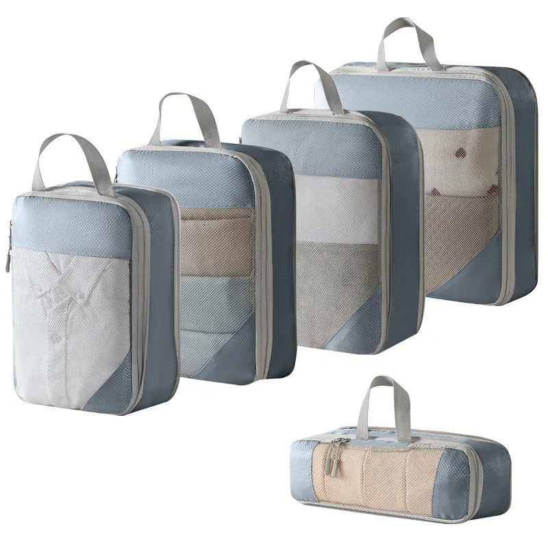 Compression Packing Cubes Space-Saving Travel Organizer Set