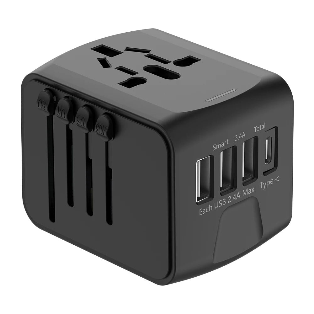 Universal Travel Charger – Worldwide AC Adapter with Dual USB
