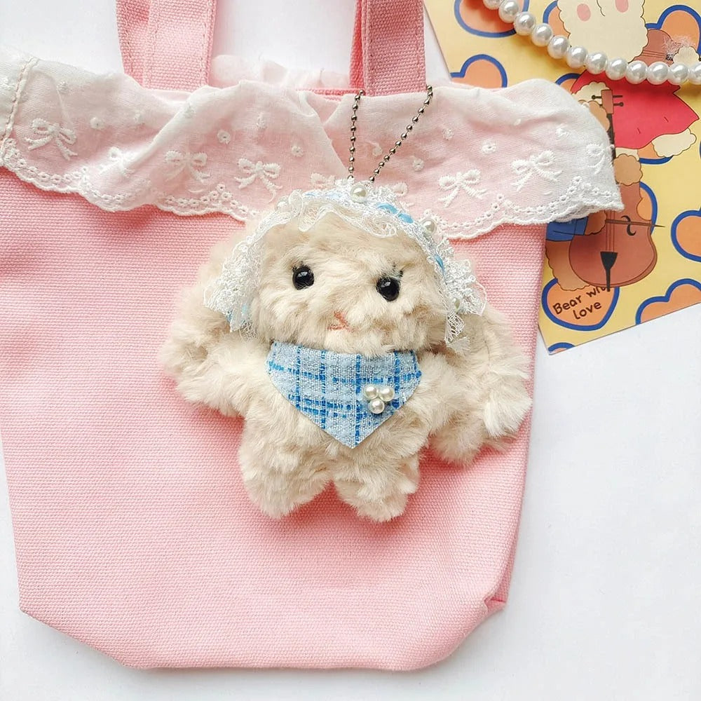 Cute Rabbit Plush Keychain – Travel Charm with Soft PP Cotton