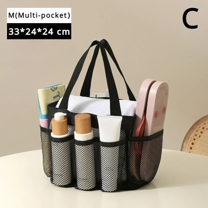 Mesh Shower Toiletry Bag – Quick-Dry Hanging Travel Organizer