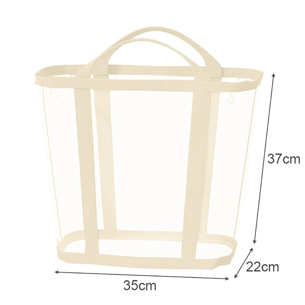 Laundry Basket – Portable Storage Large Capacity Nylon Mesh