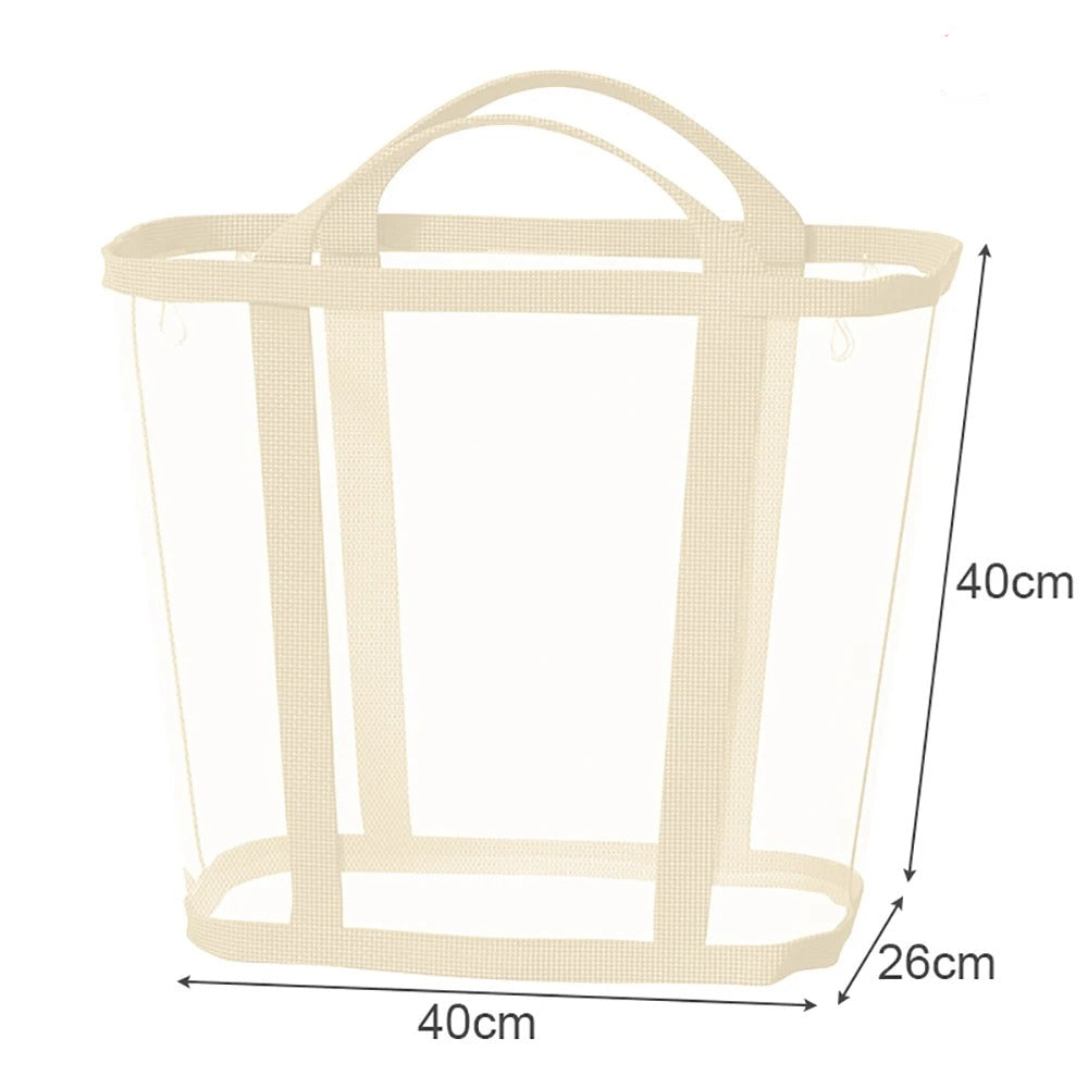 Laundry Basket – Portable Storage Large Capacity Nylon Mesh