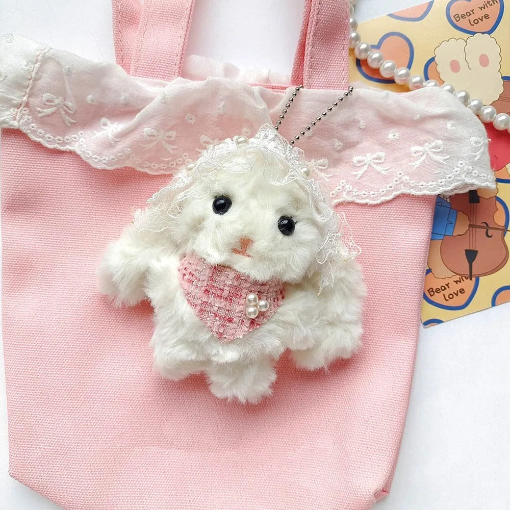 Cute Rabbit Plush Keychain – Travel Charm with Soft PP Cotton