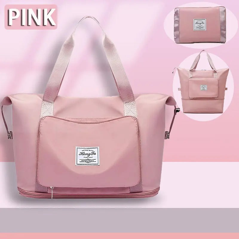 Foldable Travel Bag – Large Capacity Waterproof Nylon Tote