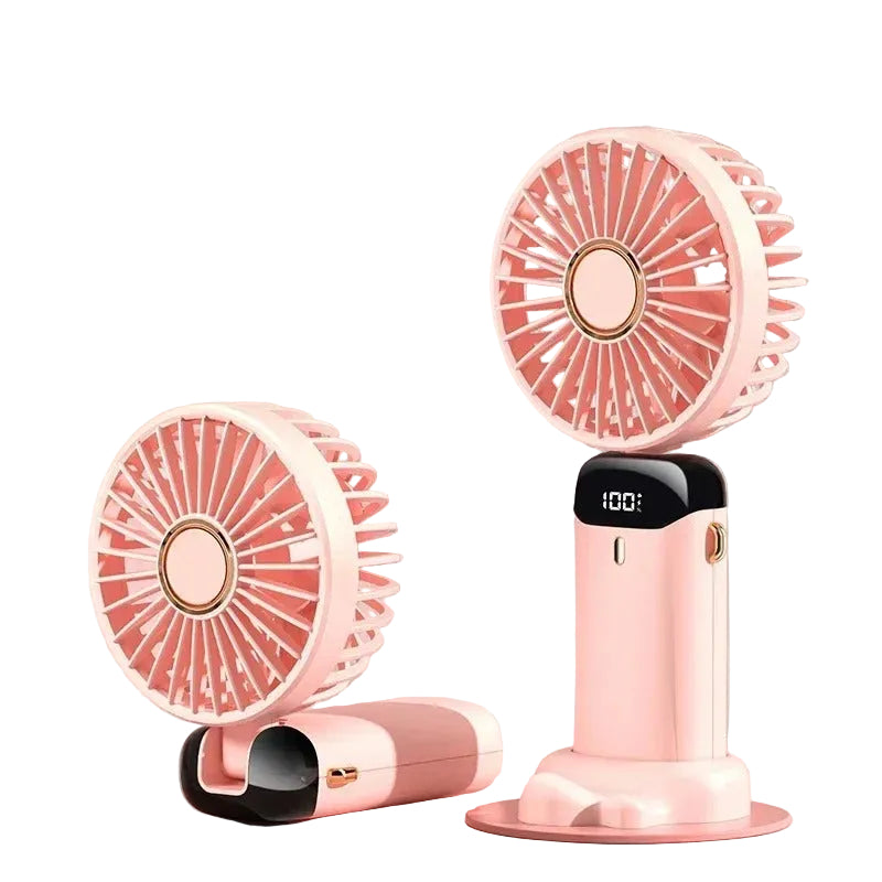 Portable Mini Fan – Hands-Free Cooling & USB Rechargeable