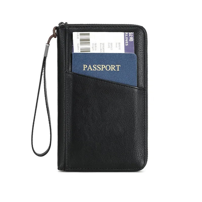 RFID Travel Wallet – Secure Passport Holder in PU Leather