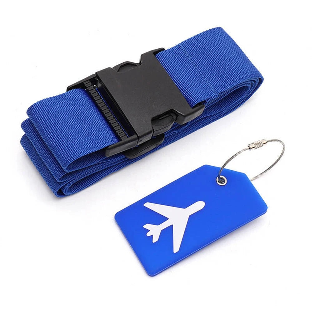 Luggage Strap Set – Secure Travel with Adjustable Strap & Tag