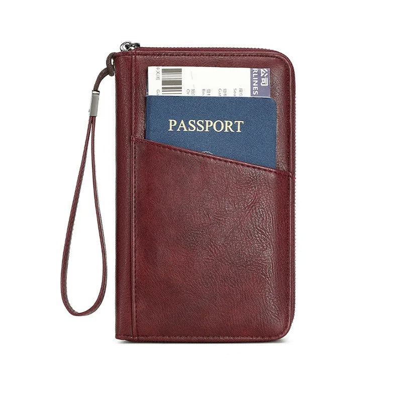 RFID Travel Wallet – Secure Passport Holder in PU Leather