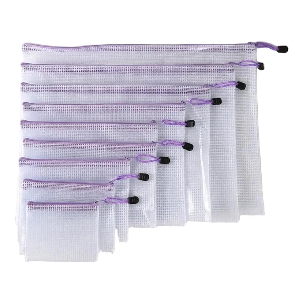 Waterproof Document Organizer Bag – Lightweight Mesh Zip Folder