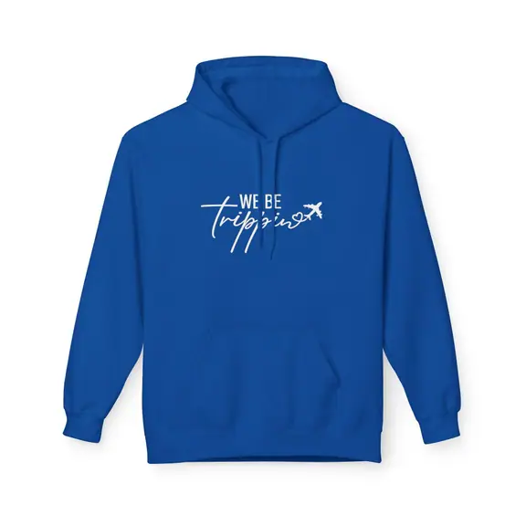 We Be Trippin' Airplane Script Hoodie, Midweight Fleece