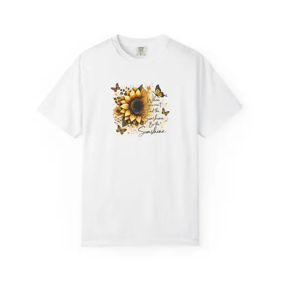 Sunflower and Butterflies Sunshine Graphic T-Shirt