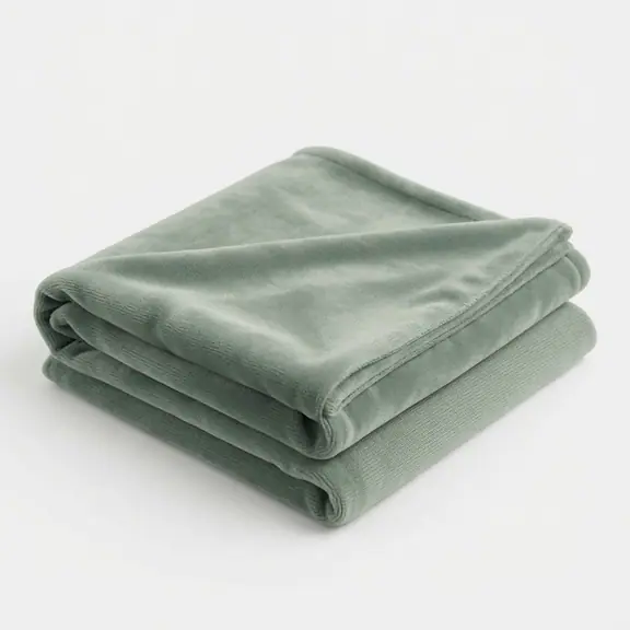Plush Velvet Lap Blanket for Travel, 45 × 75 cm
